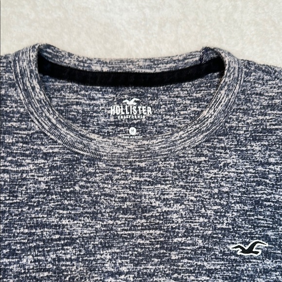 Hollister Blue and White Long Sleeve Tee Contemporary Design - Picture 2 of 9